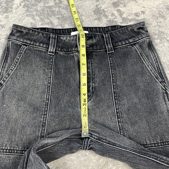 Oak + Fort Black Washed Cargo Jeans Baggy Loose Relaxed Sz 26 - Picture 10 of 12